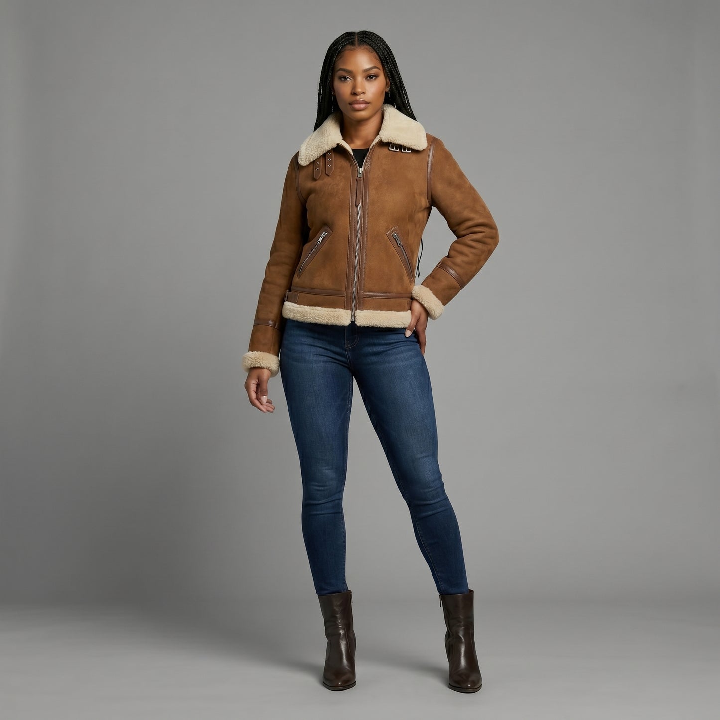 The Cognac Shearling Aviator