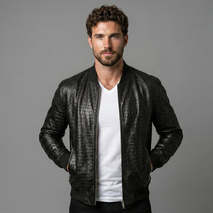THE ONYX CROC BOMBER