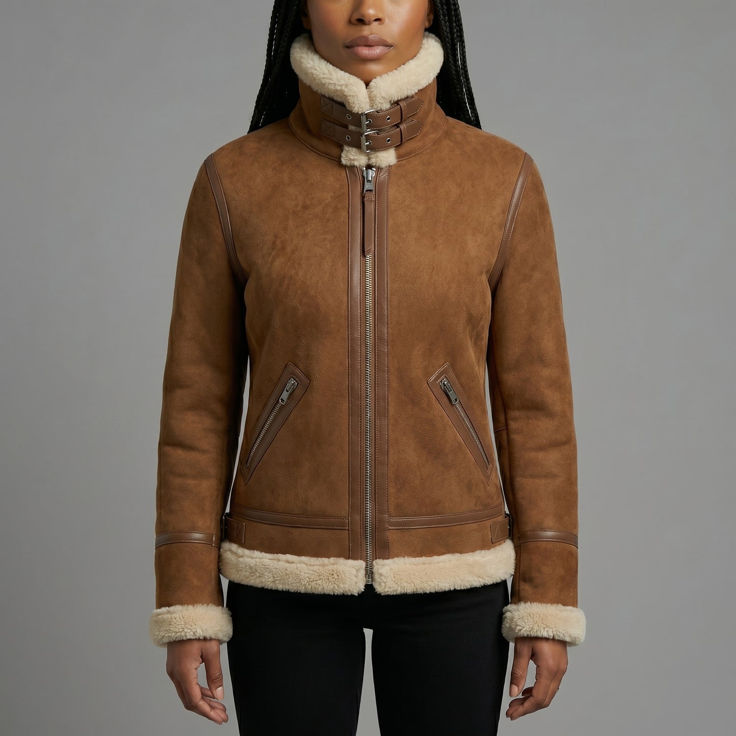 The Cognac Shearling Aviator