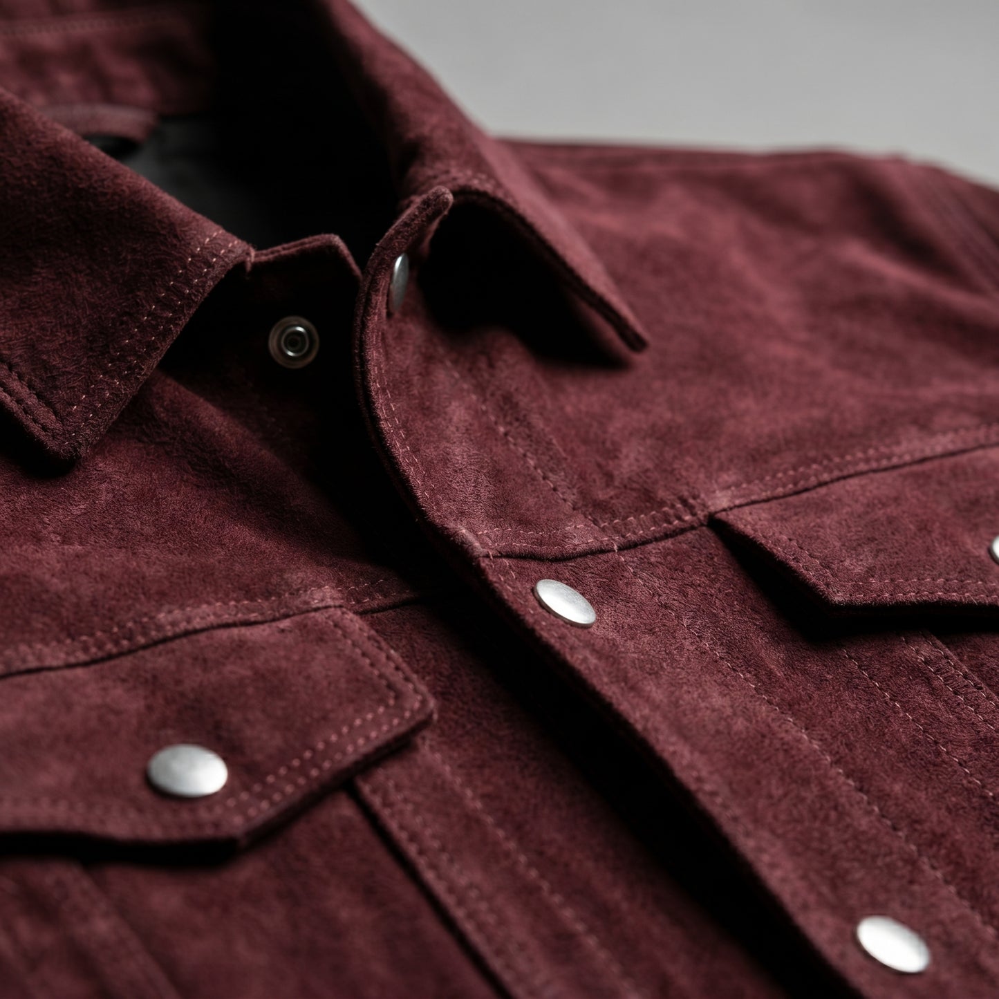 The Oxblood Suede Trucker